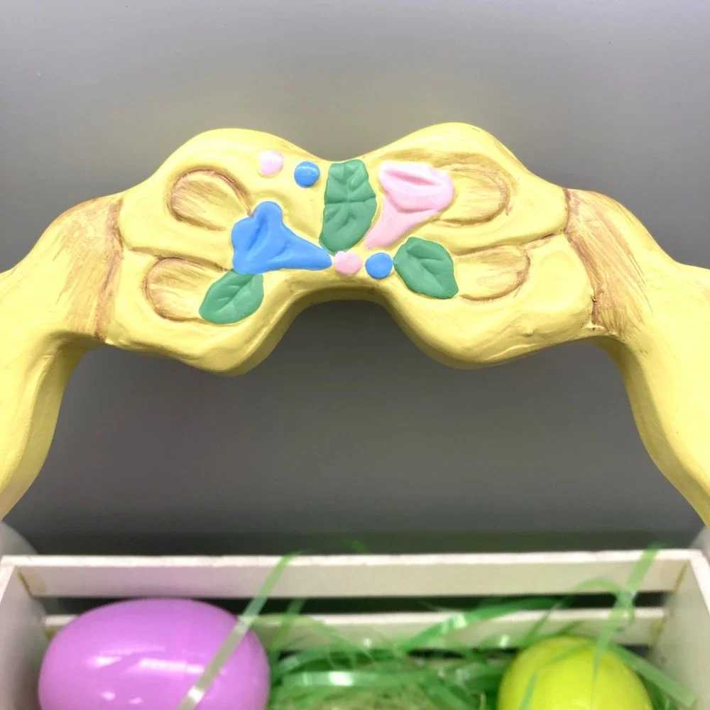 1995 Wooden Easter Bunny Basket From Dillard's The Bunny Family Easter Family